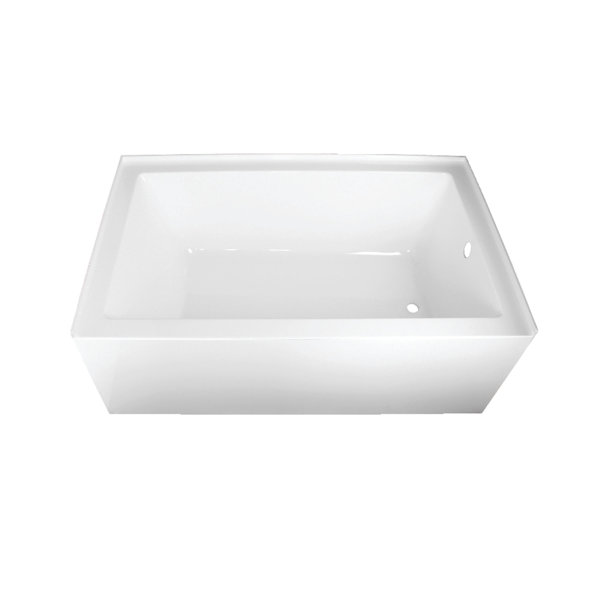 Kingston Brass Aqua Eden 60" x 36" Alcove Soaking Acrylic Bathtub